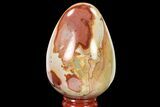 Polished Polychrome Jasper Egg - Madagascar #134583-1